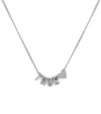 BCBGeneration™ Silvertone True Love Mini Affirmation Necklace