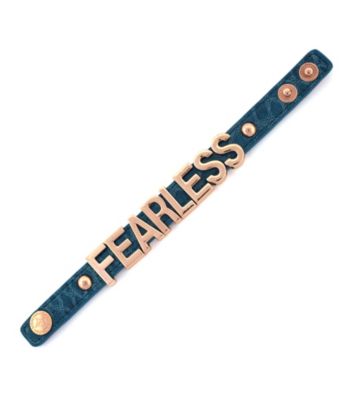 BCBGeneration™ Rose Gold Fearless Croco Affirmation Bracelet