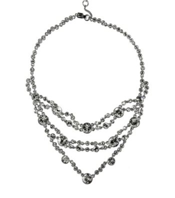 Givenchy® Silvertone Drama Necklace