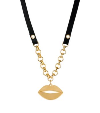 Betsey Johnson® Goldtone Lip Pendant Necklace