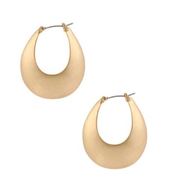 Kenneth Cole® Goldtone Sculptural Oval Hoop Earrings