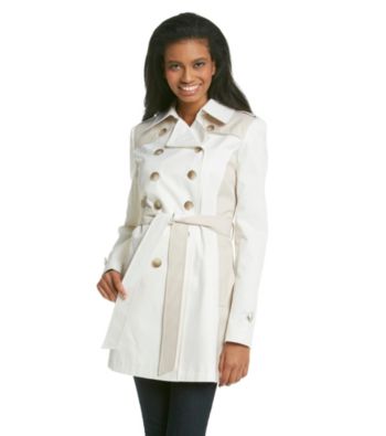 DKNY® Colorblock Trench Coat
