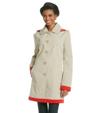 London Fog® Single-Breasted Colorblocked Walker