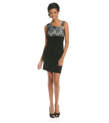 Cachet® Lace And Panel Skirt Dress