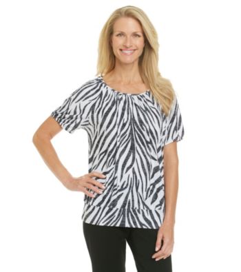 Cathy Daniels® Scoopneck Printed Knit Top