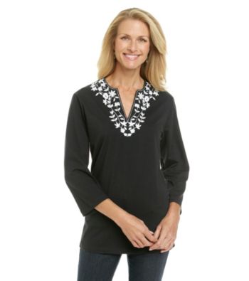 Cathy Daniels® V-Notch Neckline Tunic Top