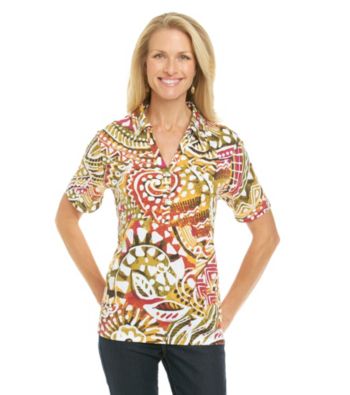 Cathy Daniels® Printed Polo Shirt
