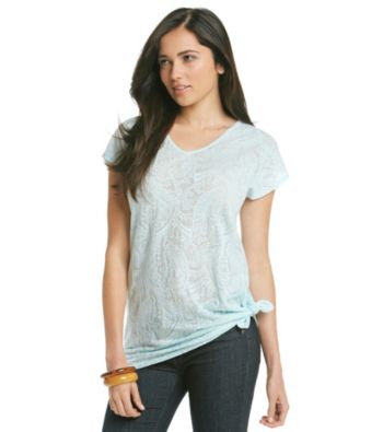 Ruff Hewn Solid Side-Tie Lace Tee