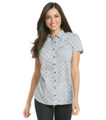 Ruff Hewn Short Sleeve Printed Knit Western Shirt