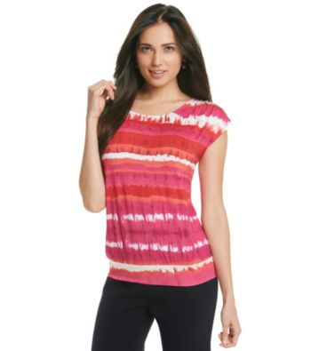 Laura Ashley® Watercolor Stripe Dolman Sleeve Top