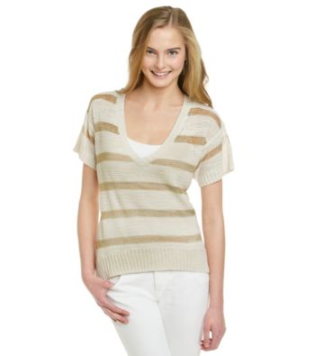 XOXO® Juniors' Metallic Stripe Sweater