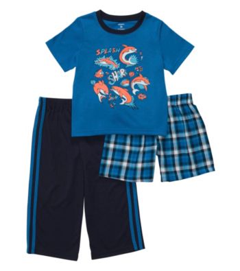 Carter's® Boys' 4-12 Blue 3-pc. Shark Print Pajama Set
