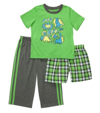 Carter's® Boys' 4-12 Green 3-pc. Dino Pajama Set