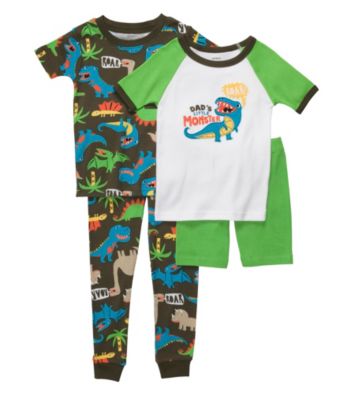 Carter's® Baby Boys' Green 4-pc. Dino Pajama Set