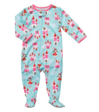Carter's® Baby Girls' Blue/Pink Castle Footie Pajamas