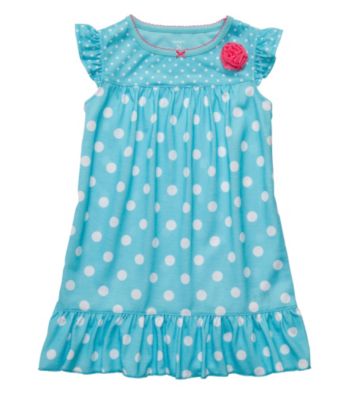 Carter's® Girls' 4-14 Blue Polka-Dot Sleep Gown