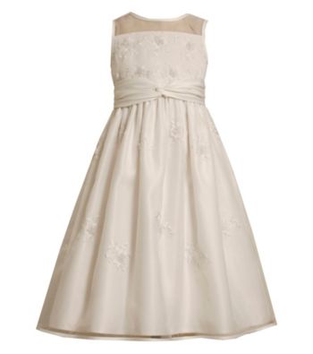 Bonnie Jean® Girls' 7-16 White Illusion Empire Waist Dress