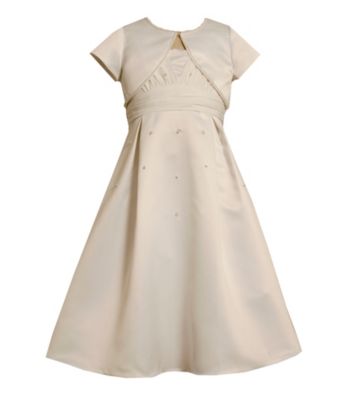 Bonnie Jean® Girls' 7-16 White Beaded Flare Dress with Jacket