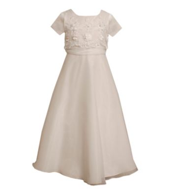 Bonnie Jean® Girls' 7-16 White Embellished Popover Dress