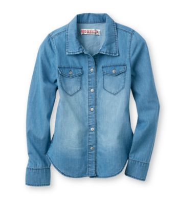 Squeeze® Girls' 7-16 Chambray Denim Top