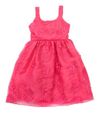 Rare Editions® Girls' 2T-6X Fuchsia Organza Soutache Dress