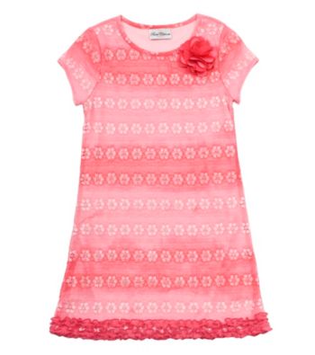 Rare Editions® Girls' 4-6X Coral Daisy Dress