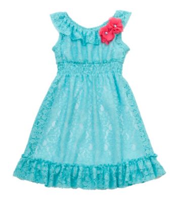 Rare Editions® Girls' 4-6X Mint Lace Dress