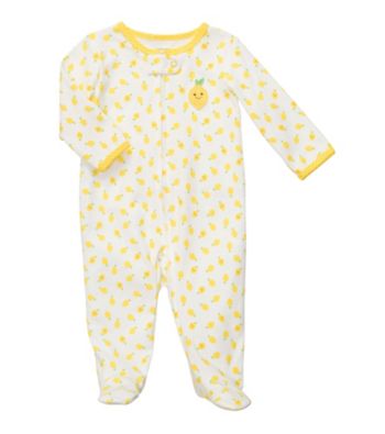 Carter's® Baby Girls' Yellow Cotton Fruit Print Footie