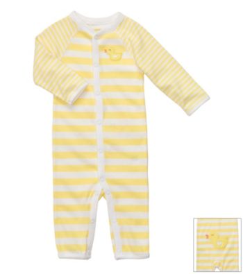 Carter's® Baby Yellow Striped Cotton Duck Jumpsuit