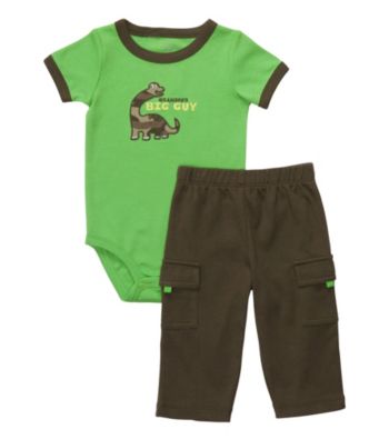 Carter's® Baby Boys' Green/Brown 2-pc. Dino Set