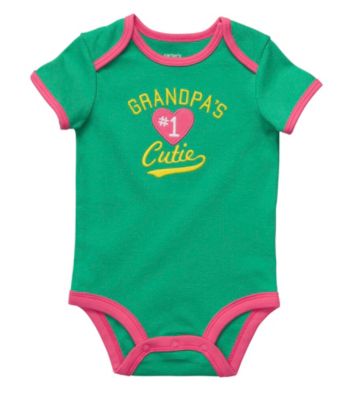 Carter's® Baby Girls' Green Grandpa's Cutie Bodysuit