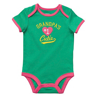 Carter's® Baby Girls' Green Grandpa's Cutie Bodysuit