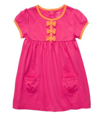 Carter's® Baby Girls' Pink Bow Dress with Diaper Cover