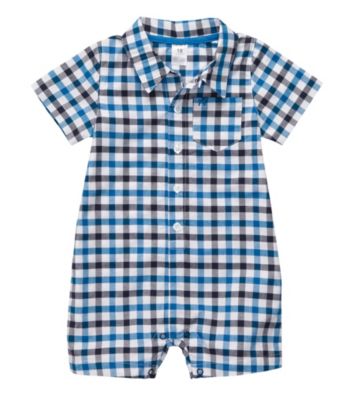 Carter's® Baby Boys' Blue Plaid Woven Romper