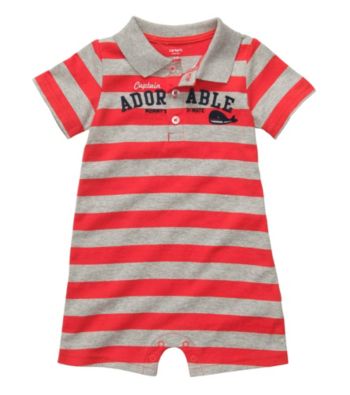polo romper baby boy