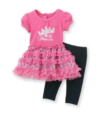 Vitamins Baby® Baby Girls' Pink 2-pc. Wild Princess Dress and Leggings Set