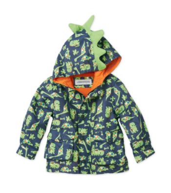 London Fog® Boys' 2T-7 Navy Dino Print Jacket