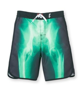 Mambo® Boys' 8-20 Black X-Ray Dolphin Hem Board Shorts
