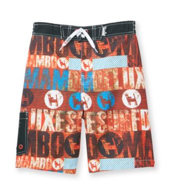 Mambo® Boy' 8-20 Red Mambo Side Pocket Board Shorts