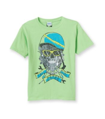 Mambo® Boys' 8-20 Lime Short Sleeve Metal Graphic Tee