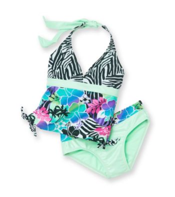 Mambo® Girls' 4-6X Green 2-pc. Surfin' Safari Tankini