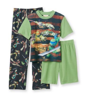 Nickelodeon® Teenage Mutant Ninja Turtles Boys' 4-10 Green/Black 3-pc. Training Pajama Set