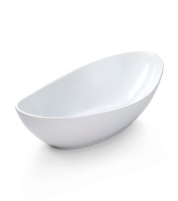 LivingQuarters Whiteware Medium Oval Bowl