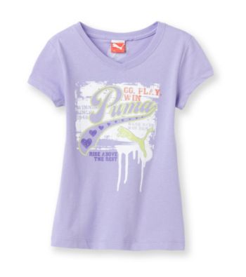 PUMA® Girls' 2T-16 Side Logo Tee