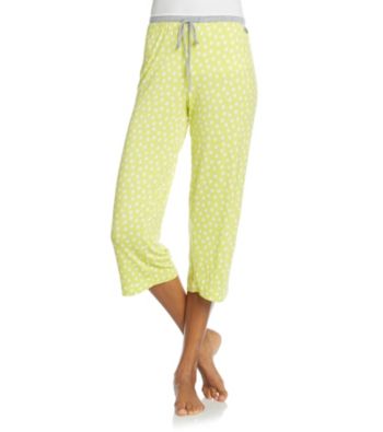 DKNY® Knit Capris - Lime Dot