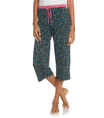 DKNY® Knit Capris - Black Ditsy