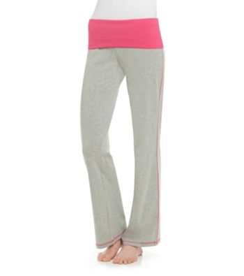 Sleep Riot™ Roll Top Knit Pants - Heather Grey