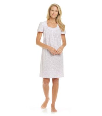 Aria® Knit Short Sleeve Gown - Lilac Floral