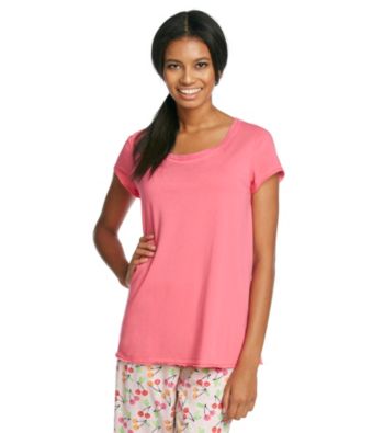HUE® Carmine Relaxed Knit Short Sleeve Top