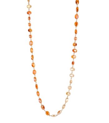 Kenneth Cole® Orange Multi Faceted Bead Long Necklace